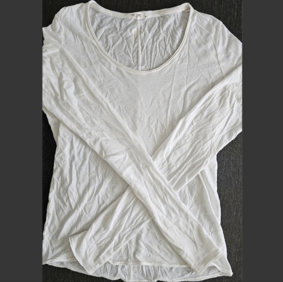 Rag and Bone Organic Pima Cotton Long Sleeve Jersey Tee - Picture 2 of 9